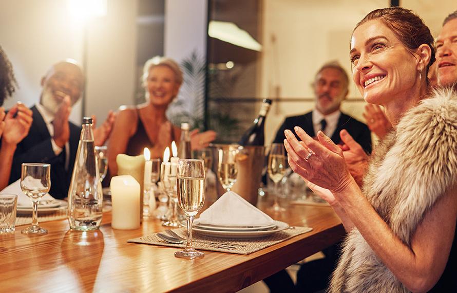 People enjoying drinks at an event