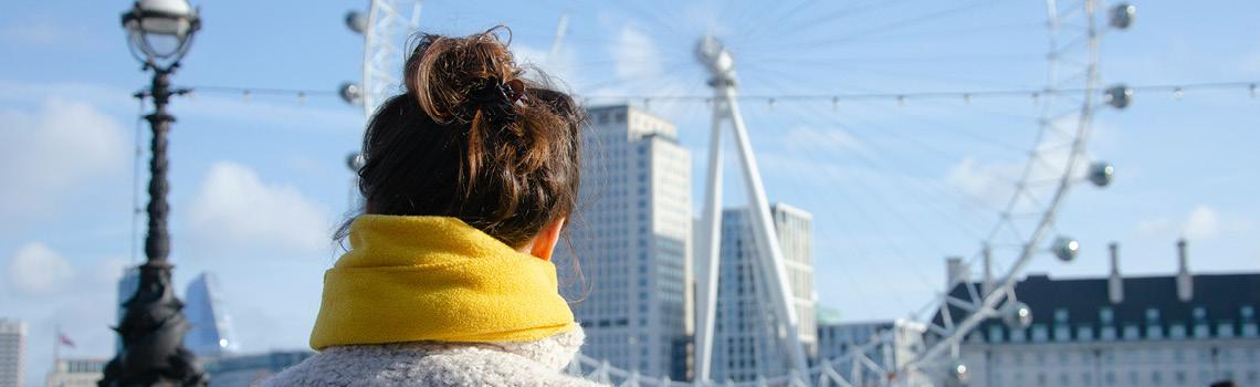 Woman in Front of The London Eye