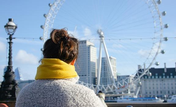 Woman in Front of The London Eye