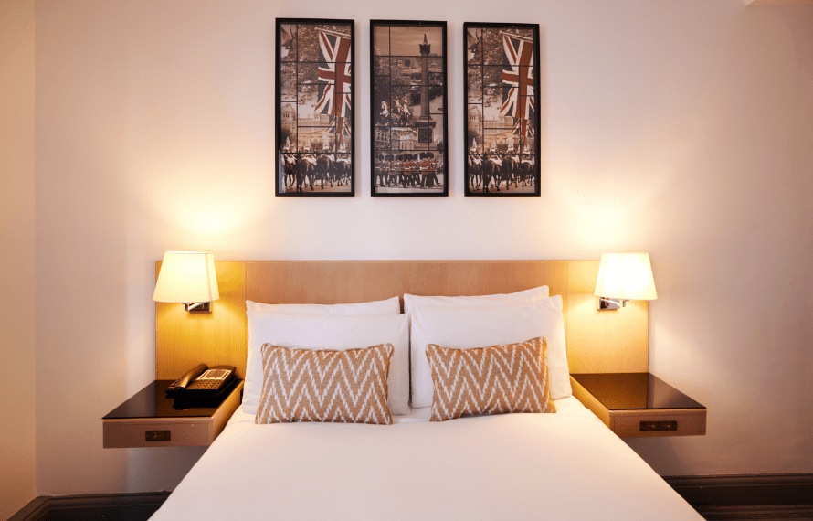Close up of double bed at Thistle Bloomsbury Park