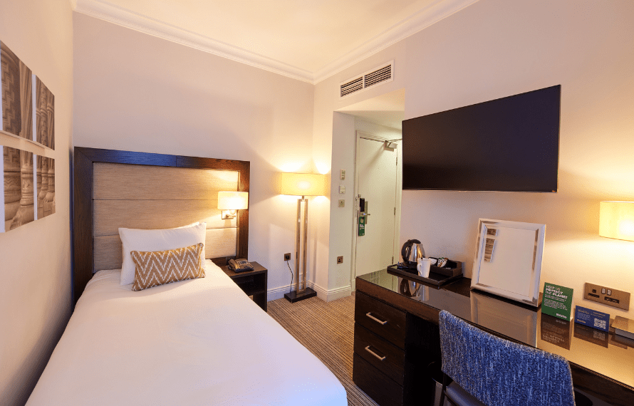 Single bed in single room