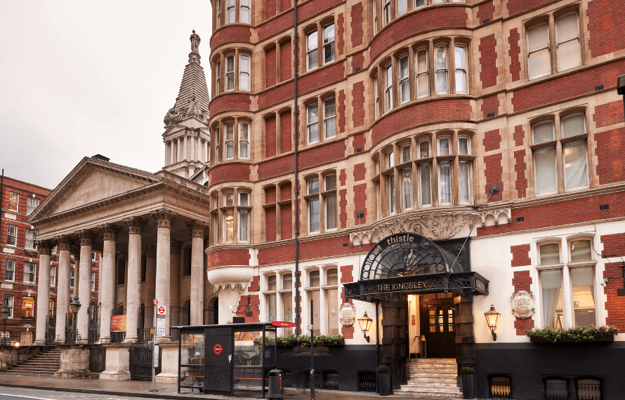 exterior shot og the Thistle Holborn Hotel