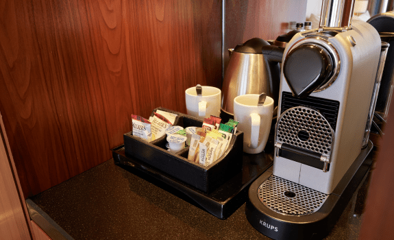 Nespresso machine and tea