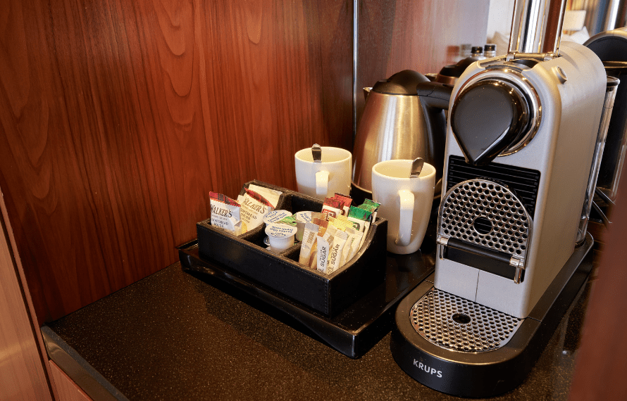 Nespresso machine and tea