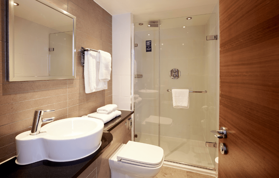 Bathroom in deluxe twin room