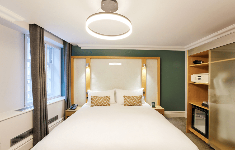 King bed in deluxe king bedroom