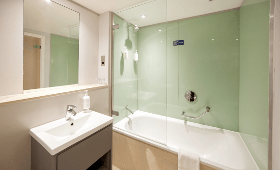 Bathroom with sink and bathtub/shower