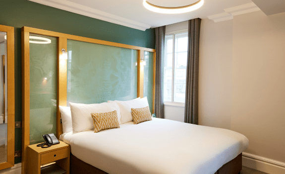 Double bed in standard double bedroom