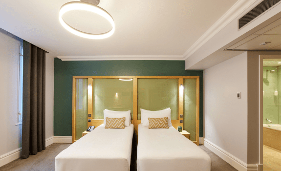 Twin beds in standard twin room