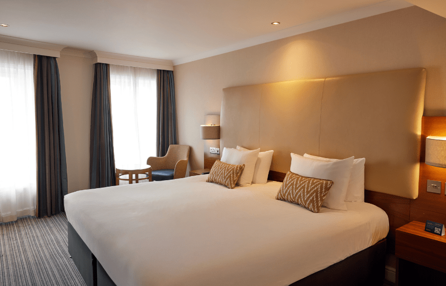 King bed in deluxe king bedroom