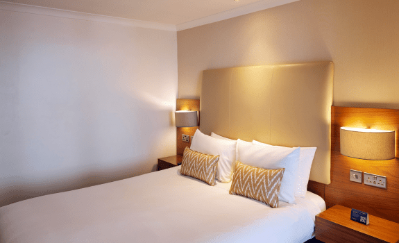 Double bed in standard double bedroom