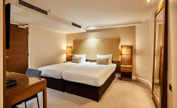 Twin beds in twin room